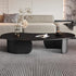 Modern Minimalist Cashew Bend Rock Slab Stainless Steel End Table 1-Tier For Living Room