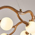 Contemporary Creative Round Tree Branch Hardware Glass 6/8/10/12 Light Chandelier For Living Room