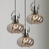 Modern Simplicity Iron Glass Pumpkin Shade 1/3-Light Island Light Chandelier For Dining Room