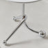 Traditional Vintage Round Wood Stainless Steel Cross-legged End Table For Living Room