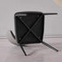 Modern Minimalist Square Cushion Microfiber Leather Carbon Steel Dining Chair Backrest For Dining Room