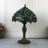 Traditional Tiffany Dragonfly Stained Glass Resin Base 1-Light Table Lamp For Home Office