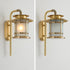 Traditional Chinese Copper Lantern Design 1-Light Wall Sconce Lamp For Hallway