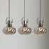 Modern Simplicity Iron Glass Pumpkin Shade 1/3-Light Island Light Chandelier For Dining Room