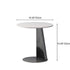 Contemporary Nordic Round Rock Slab Carbon Steel Coffee Table For Living Room