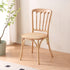 Traditional Vintage Round Rattan Solid Wood Dining Chair Backrest For Dining Room