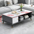 Contemporary Nordic Rectangular MDF Iron Coffee Table 1/2 Drawer For Living Room