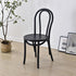 Traditional Vintage Round Wood Rattan Chair Backrest Armless For Living Room