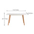 Modern Minimalist Rectangular MDF Wood Legs Dining Table For Dining Room