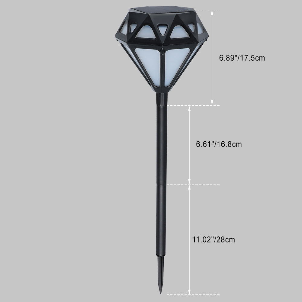 Modern Art Deco Waterproof Solar ABS PC Plastic Acrylic Diamond LED Landscape Lighting Outdoor Light For Garden