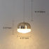 Modern Luxury Iron Crystal Semicircular LED Pendant Light For Dining Room