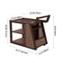 Contemporary Retro Solid Wood Movable Multifunctional Storage End Table 3-Tier For Living Room