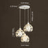 Contemporary Nordic Round Dome Lace Iron Crystal 1/3 Light Island Light Chandelier For Dining Room