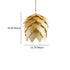 Traditional Farmhouse Wood Pineapple 1-Light Pendant Light For Dining Room