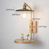 Traditional Vintage Round Wood Iron Glass 1-Light Wall Sconce Lamp For Bedroom