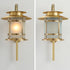 Traditional Chinese Copper Lantern Design 1-Light Wall Sconce Lamp For Hallway