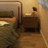Modern Simplicity Square Rubber Wood Nightstand 1/2 Drawer For Bedside