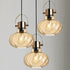 Modern Simplicity Iron Glass Pumpkin Shade 1/3-Light Island Light Chandelier For Dining Room