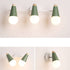 Modern Simplicity Wood Iron Horn Cone 1/2/3 Light Wall Sconce Lamp For Bedside