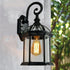 Traditional European Waterproof Aluminum Glass Hexagonal Prism 1-Light Wall Sconce Lamp For Garden