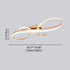 Modern Minimalist Curved Line Iron Aluminum Silicone LED Semi-Flush Mount Ceiling Light For Living Room