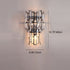 Modern Luxury Double Half Cylinder Stainless Steel Crystal 3-Light Wall Sconce Lamp For Living Room