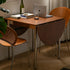 Modern Minimalist Foldable Oval Melamine Faced Board Wood Stainless Steel Dining Table For 4 Seats