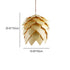 Traditional Farmhouse Wood Pineapple 1-Light Pendant Light For Dining Room