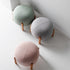 Contemporary Scandinavian Ladybug Shape Cotton Linen Pouf Low Stool For Living Room