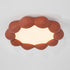 Traditional French Resin Acrylic Round Shade LED Flush Mount Ceiling Light For Living Room