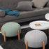 Contemporary Scandinavian Ladybug Shape Cotton Linen Pouf Low Stool For Living Room