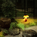 Modern Art Deco Waterproof Solar Resin Mushroom LED Landscape Lighting Outdoor Light For Garden