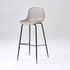 Contemporary Scandinavian Round Plastic Bar Stool Backrest Footrest For Dining Room