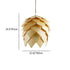 Traditional Farmhouse Wood Pineapple 1-Light Pendant Light For Dining Room