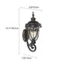 Traditional European Waterproof Lace Goblet Aluminum Glass 1-Light Outdoor Wall Sconce Lamp For Garden