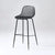 Contemporary Scandinavian Round Plastic Bar Stool Backrest Footrest For Dining Room