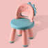 Contemporary Creative Childlike Dinosaur Plastic Round Footstool Backrest For Living Room