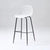 Contemporary Scandinavian Round Plastic Bar Stool Backrest Footrest For Dining Room