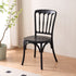 Traditional Vintage Round Rattan Solid Wood Dining Chair Backrest For Dining Room