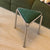 Modern Minimalist Triangle Fabric Stainless Steel Vanity Stool Backless Armless For Bedroom