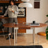 Modern Minimalist Foldable Oval Melamine Faced Board Wood Stainless Steel Dining Table For 4 Seats