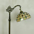 Traditional Tiffany Plaid Stained Glass Bead Decor 1-Light Standing Floor Lamp For Home Office