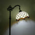 Traditional Tiffany Plaid Stained Glass Bead Decor 1-Light Standing Floor Lamp For Home Office