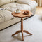 Traditional Vintage Flower Cylinder Four Legs Base Cherry Wood Coffee Table For Living Room