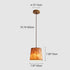 Traditional Japanese Resin Iron Copper House Cylinder 1/3 Light Island Light Chandelier For Dining Room