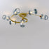 Contemporary Nordic Dome Gradient Iron Glass Lampshade 4/6 - Light Semi-Flush Mount Ceiling Light For Living Room