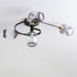 Contemporary Nordic Dome Gradient Iron Glass Lampshade 4/6 - Light Semi-Flush Mount Ceiling Light For Living Room