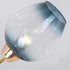 Contemporary Nordic Dome Gradient Iron Glass Lampshade 4/6 - Light Semi-Flush Mount Ceiling Light For Living Room