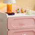 Contemporary Creative Kids Square MDF Nightstand 2-Drawer For Bedroom