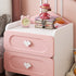 Contemporary Creative Kids Square MDF Nightstand 2-Drawer For Bedroom